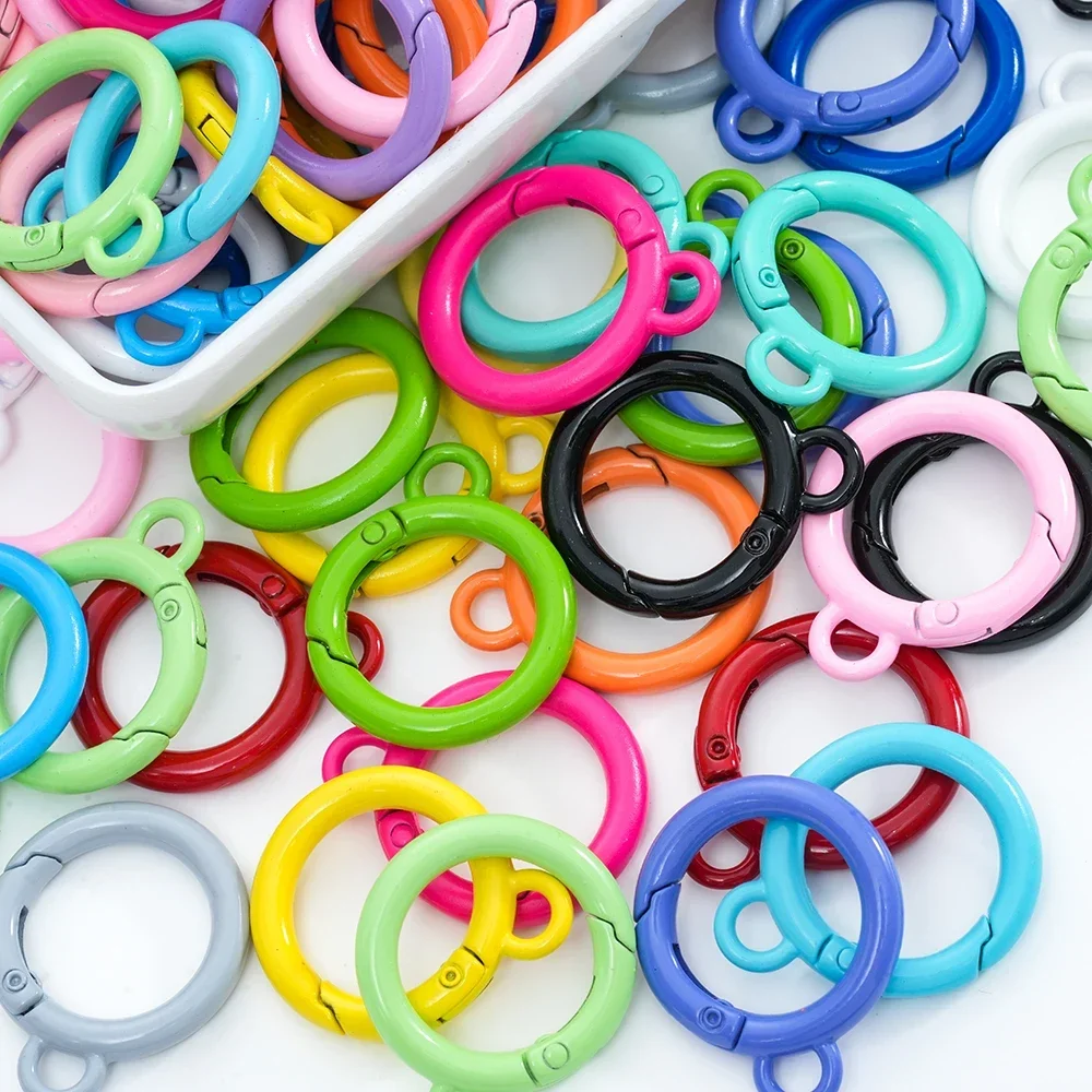 5Pcs/Lot Color Metal O Ring Spring Clasps with Hooks Keychain Bag Clips Connector for DIY Key Chain Jewelry Making Accessories
5Pcs/Lot Color Metal O Ring Spring Clasps with Hooks Keychain Bag Clips Connector for DIY Key Chain Jewelry Making Accessories