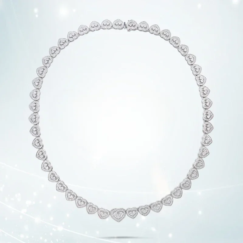 Luxury Versatile Full Diamond Love White Diamond Sterling Silver Necklace Inlaid with High Carbon Diamond Wedding Jewelry
Luxury Versatile Full Diamond Love White Diamond Sterling Silver Necklace Inlaid with High Carbon Diamond Wedding Jewelry