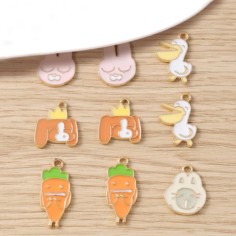 Tusember 10pcs Cute Animal Pendants Carrot Rabbit Dog Cat Duck Charms for Jewelry Making DIY Bracelet Necklace Handmade Craft
Tusember 10pcs Cute Animal Pendants Carrot Rabbit Dog Cat Duck Charms for Jewelry Making DIY Bracelet Necklace Handmade Craft