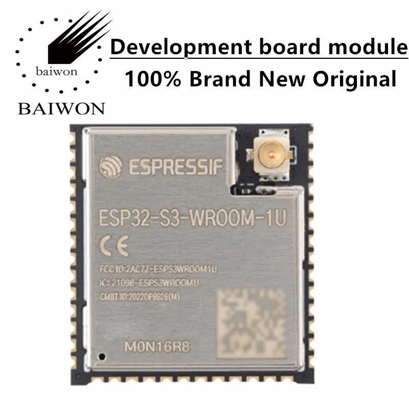 Оригинальный модуль ESP32-S3-WROOM-1U-N16R8 Wi-Fi+Bluetooth, 16 МБ, 32-битный двухъядерный микроконтроллер
Оригинальный модуль ESP32-S3-WROOM-1U-N16R8 Wi-Fi+Bluetooth, 16 МБ, 32-битный двухъядерный микроконтроллер