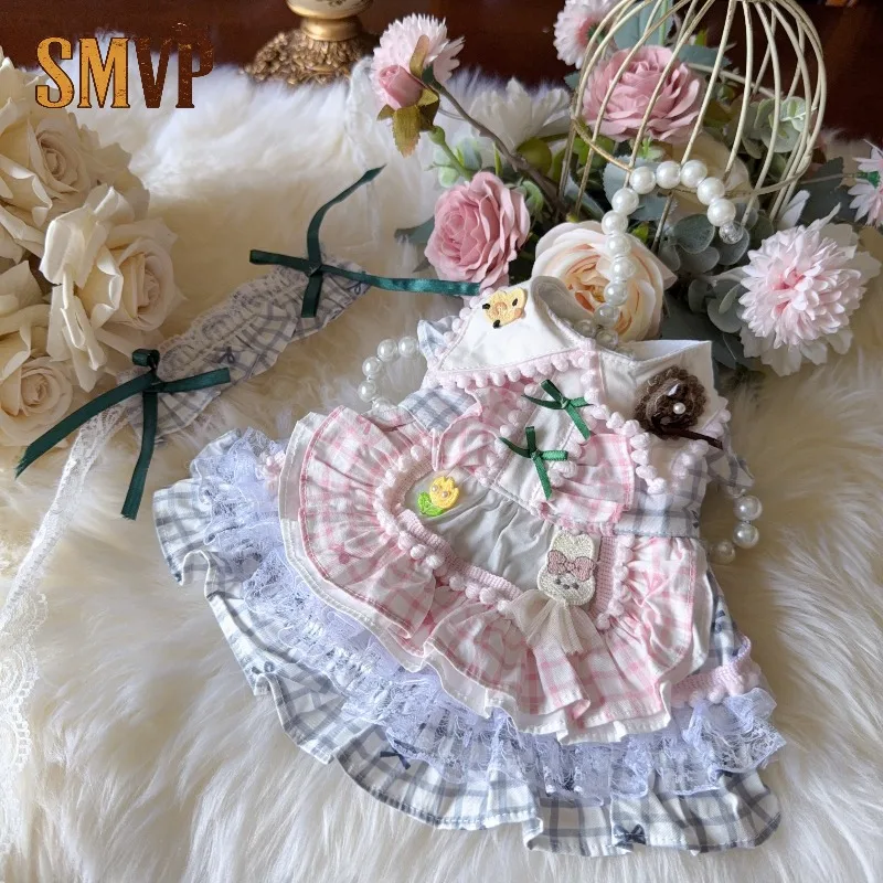 Original Design Summer Tulle Pink Cartoon Lively Style Lolita Princess Dress Hem Plaid Lace Embellished Kitten Puppy Dress
Original Design Summer Tulle Pink Cartoon Lively Style Lolita Princess Dress Hem Plaid Lace Embellished Kitten Puppy Dress