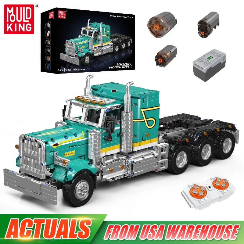 Mould King 13201 Technical Car Toys RC American Truck Building Block Motorized Enginerring Truck Brick Set Kids Christmas Gift
Mould King 13201 Technical Car Toys RC American Truck Building Block Motorized Enginerring Truck Brick Set Kids Christmas Gift