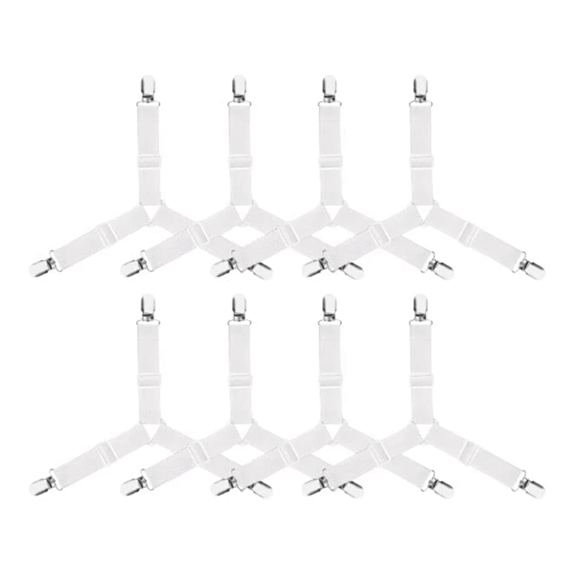 BEAU-8Pc 3 Clips Bed Sheet Holder Bed Corner Holder Fasteners Mattress Cover Clips Heavy Duty Bedding Sheet Straps
BEAU-8Pc 3 Clips Bed Sheet Holder Bed Corner Holder Fasteners Mattress Cover Clips Heavy Duty Bedding Sheet Straps