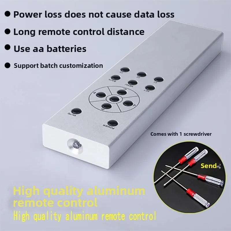 Universal learning remote control - aluminum alloy infrared for audiophiles preamp amplifiers cddvd players and tv set-top boxes
Universal learning remote control - aluminum alloy infrared for audiophiles preamp amplifiers cddvd players and tv set-top boxes