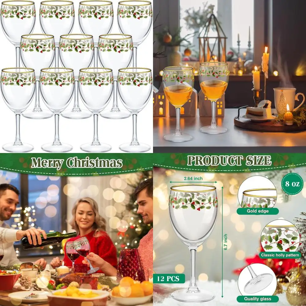 Праздничный набор рождественских бокалов для вина из 12 предметов, праздничная посуда для напитков на 6,8 унций с стебликами, идеально подходит для красного или белого вина, подарок-случайный
Праздничный набор рождественских бокалов для вина из 12 предметов, праздничная посуда для напитков на 6,8 унций с стебликами, идеально подходит для красного или белого вина, подарок-случайный