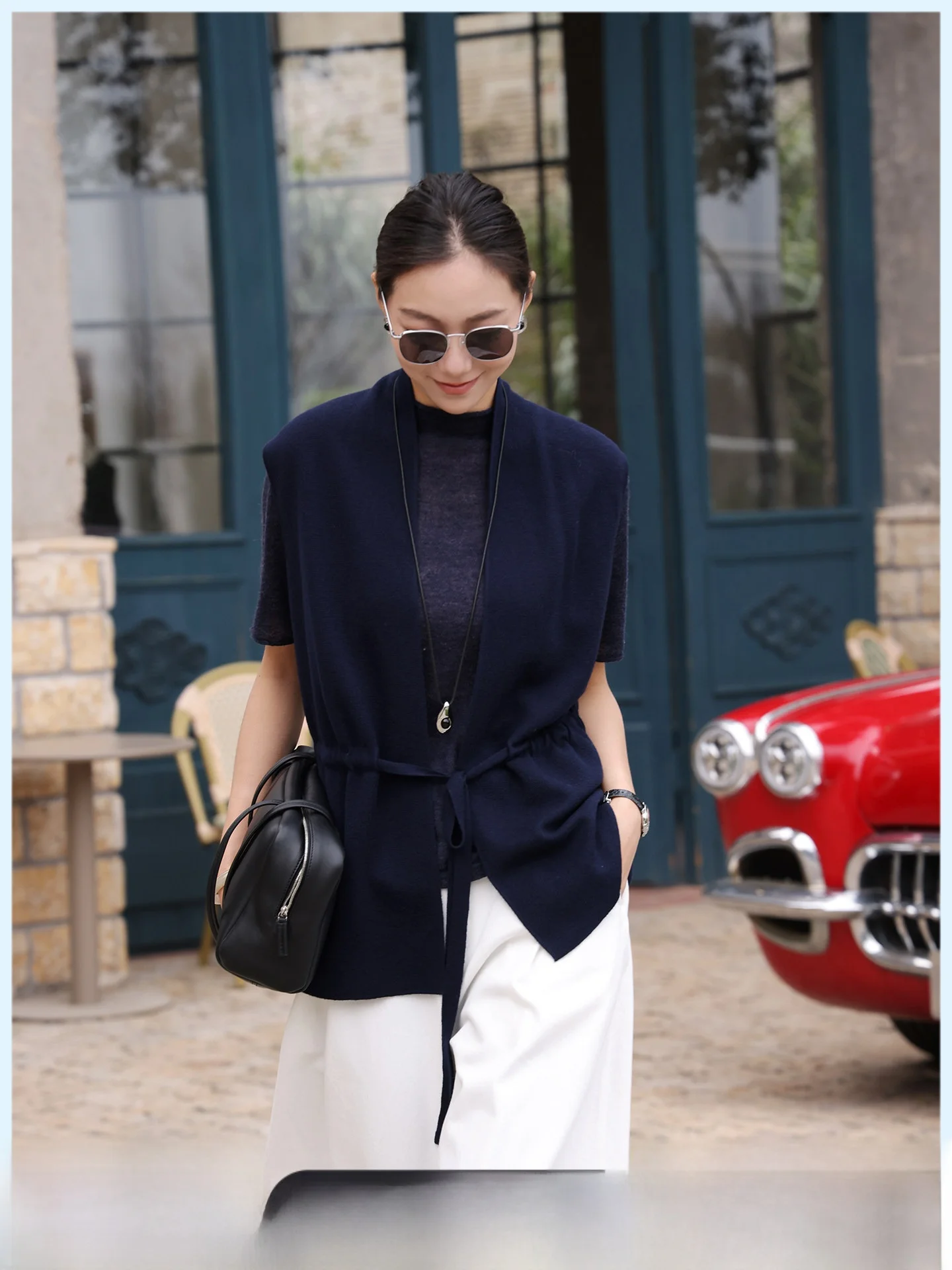 Slimming V-Neck Woolen Vest Women's Knitted Waist-Cinching Belted Sleeveless Top Mid-Year New Style Comfortable Outerwear
Slimming V-Neck Woolen Vest Women's Knitted Waist-Cinching Belted Sleeveless Top Mid-Year New Style Comfortable Outerwear