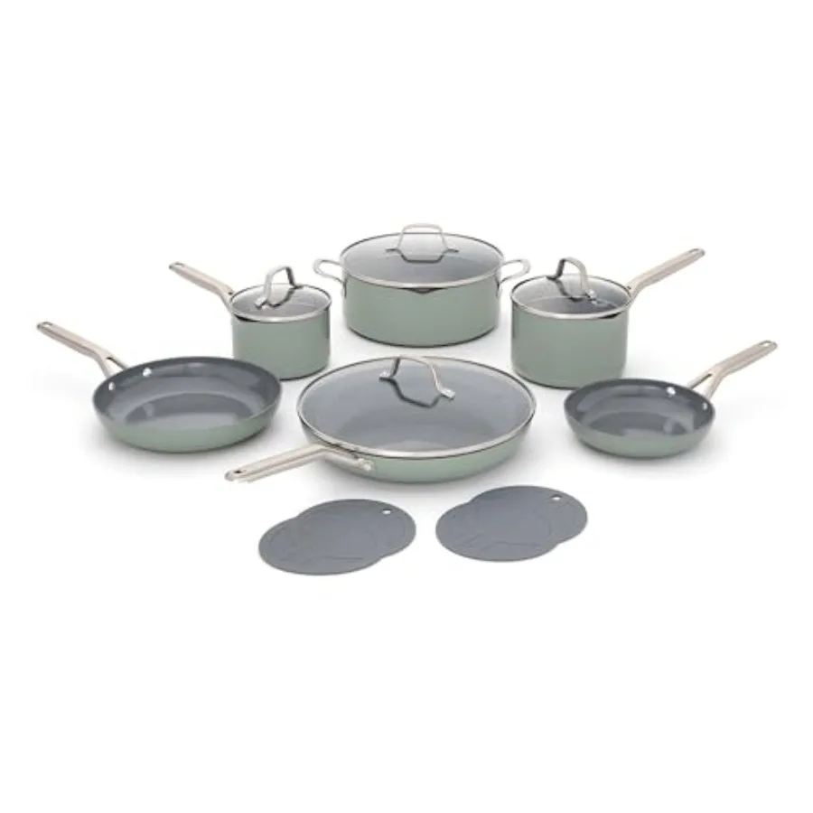 ® Ceramic Nonstick 12-pc. Cookware Set
® Ceramic Nonstick 12-pc. Cookware Set