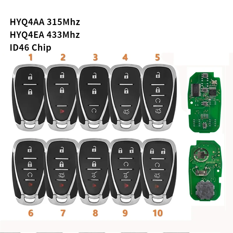 315/433MHz HYQ4AA HYQ4EA Remote Key for Chevrolet Camaro Volt Blazer Traverse Camaro Cruze Malibu Sonic Equinox Spark
315/433MHz HYQ4AA HYQ4EA Remote Key for Chevrolet Camaro Volt Blazer Traverse Camaro Cruze Malibu Sonic Equinox Spark