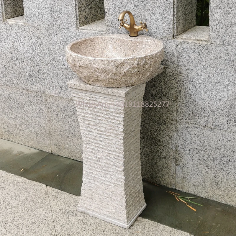 Integrated Balcony Bathroom Washbasin Courtyard Pool Outdoor Stone Pedestal Basin Natural Stone Wash Basin
Integrated Balcony Bathroom Washbasin Courtyard Pool Outdoor Stone Pedestal Basin Natural Stone Wash Basin