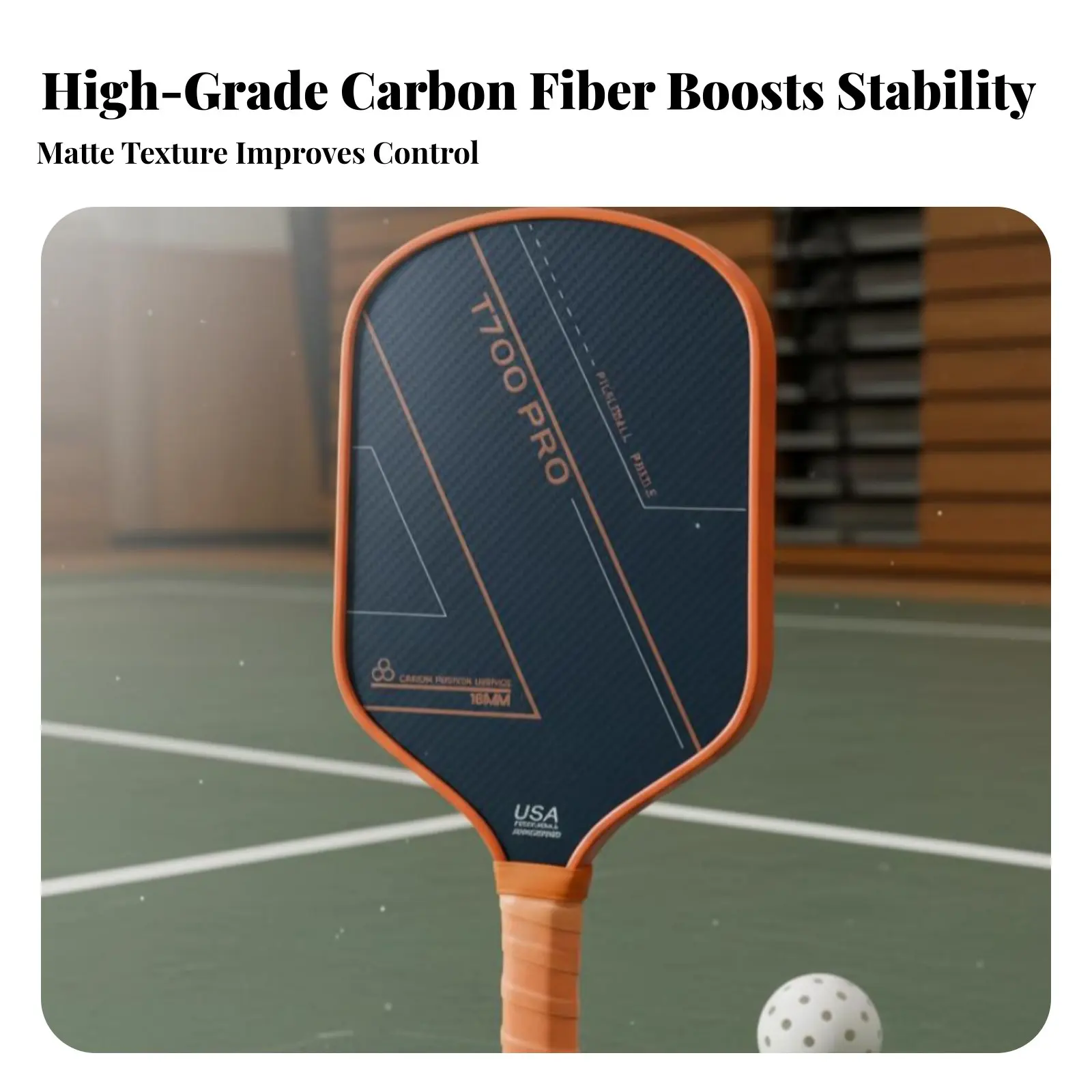 Pickleball Paddle Lightweight Design Carbon Fiber Pickleball Paddle Racket Sports Equipment Large Sweet Area Ergonomic Grip
Pickleball Paddle Lightweight Design Carbon Fiber Pickleball Paddle Racket Sports Equipment Large Sweet Area Ergonomic Grip