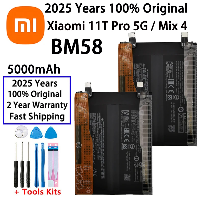 BM58 For Xiaomi 11T Pro 5G Mix 4 Mix4 Rechargeable Battery BM58 Cellphone Built-in Li-lon Batteria 5000mAh Replacement Part
BM58 For Xiaomi 11T Pro 5G Mix 4 Mix4 Rechargeable Battery BM58 Cellphone Built-in Li-lon Batteria 5000mAh Replacement Part