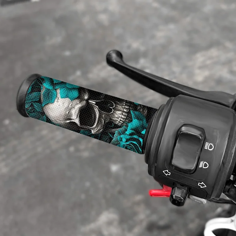 2Pcs/set Teal Skull Rose Vinyl Stickers Waterproof Decals for Motorcycle Handlebar Scooter Bike Halloween Gothic Decor
2Pcs/set Teal Skull Rose Vinyl Stickers Waterproof Decals for Motorcycle Handlebar Scooter Bike Halloween Gothic Decor