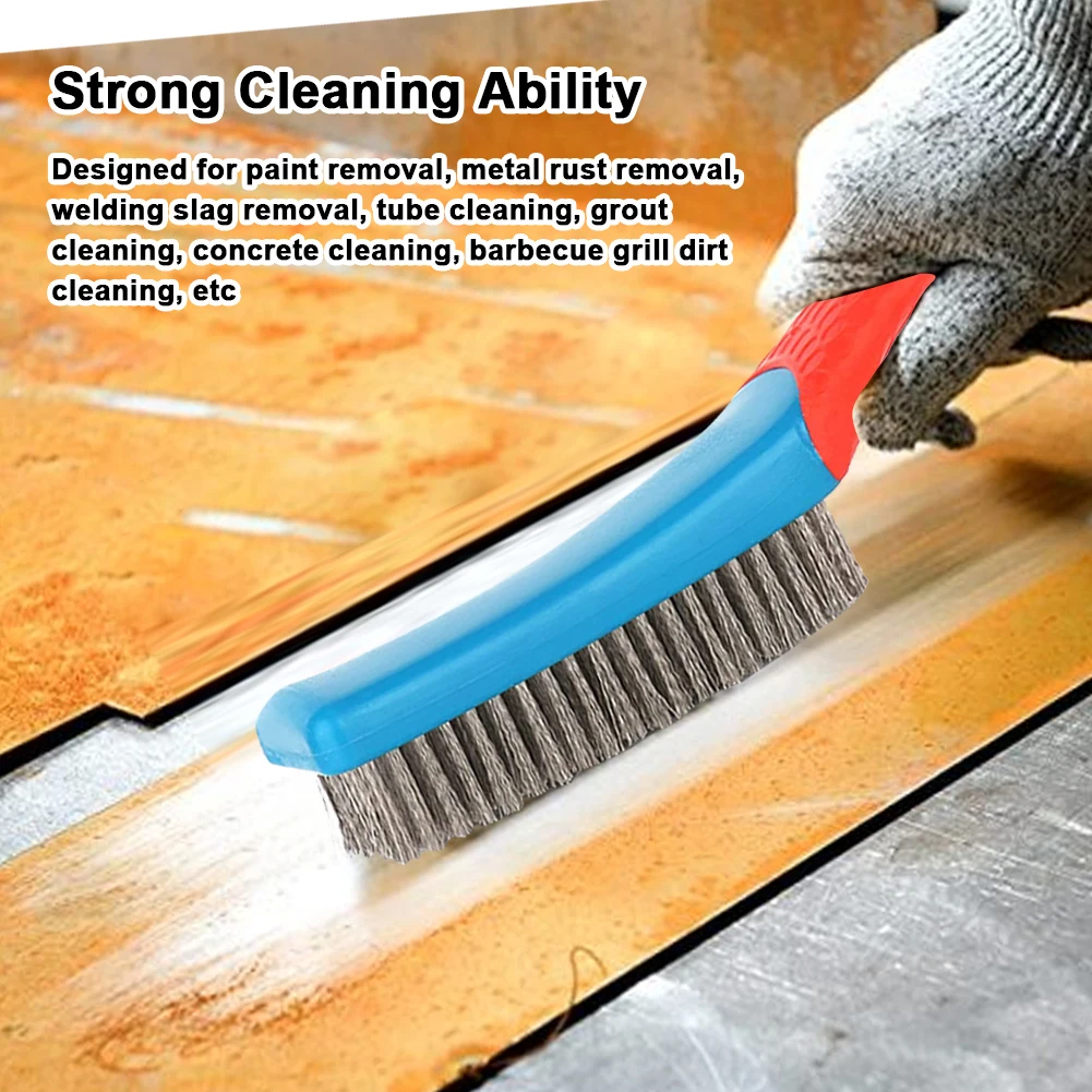 Stainless Steel Wire Brush Soft Silicone Handle Rust Removal Paint Stripping Concrete Gap Deep Cleaning Household Tools
Stainless Steel Wire Brush Soft Silicone Handle Rust Removal Paint Stripping Concrete Gap Deep Cleaning Household Tools