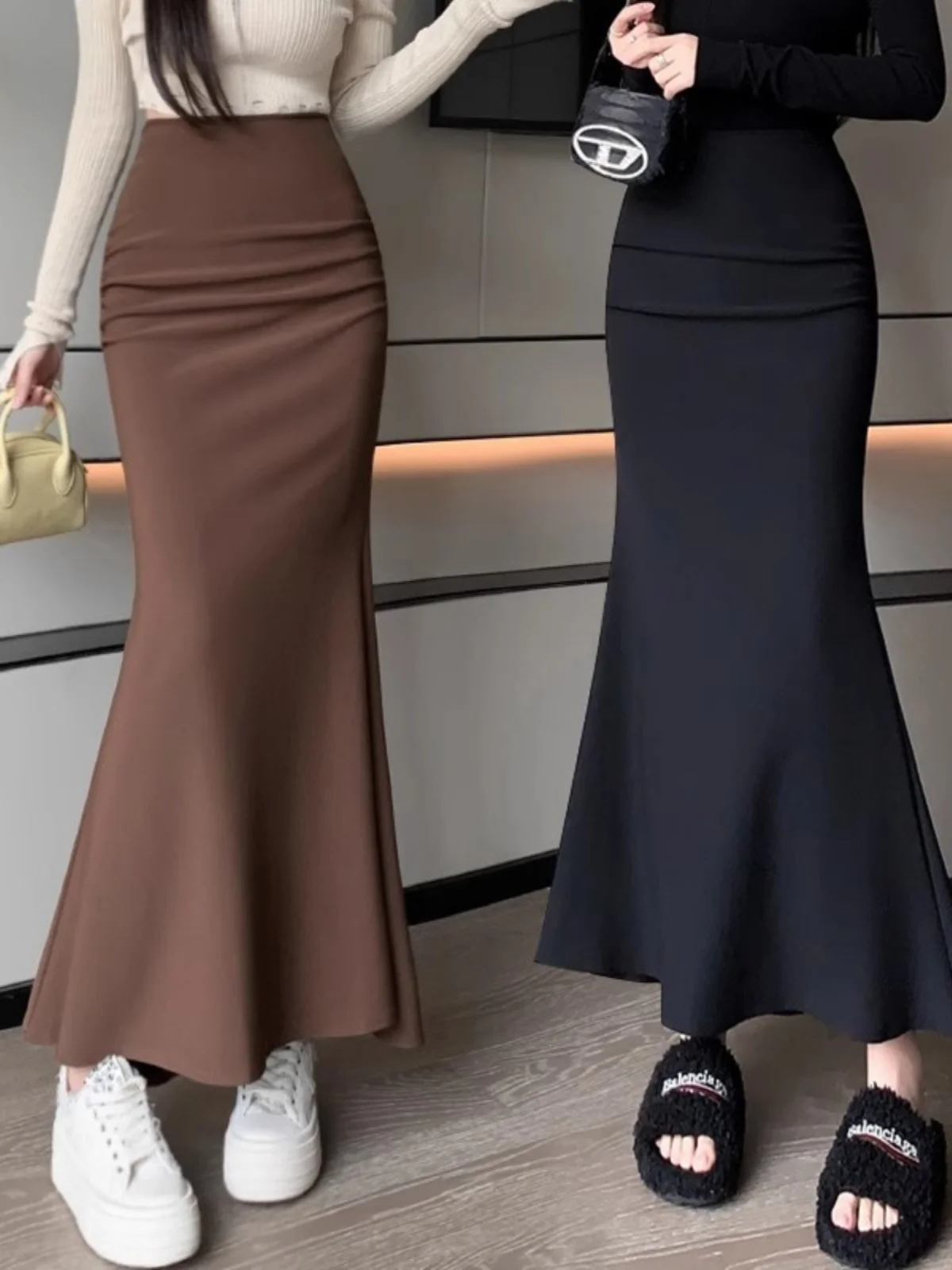 Юбка-рыбка с высокой талией, женская, модная, в корейском стиле, универсальная, цветная, стройнящая, средней длины, из полиэстера, эластичная.
Юбка-рыбка с высокой талией, женская, модная, в корейском стиле, универсальная, цветная, стройнящая, средней длины, из полиэстера, эластичная.