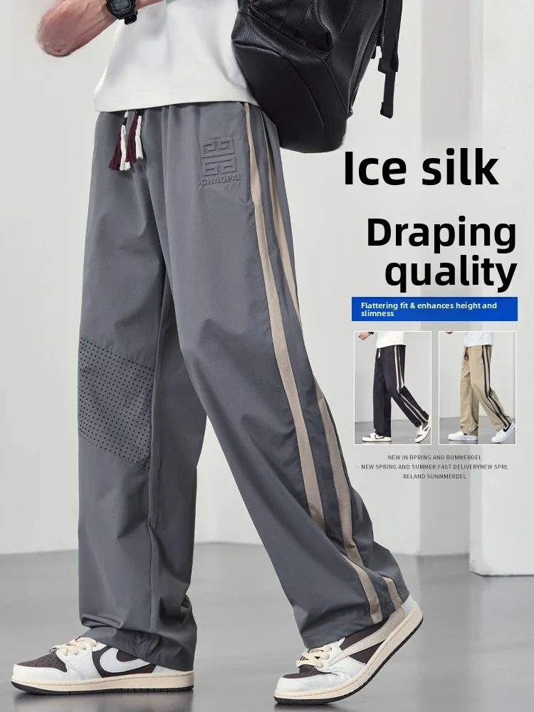 Легкие летние брюки из ледяного шелка для мужчин: свободные, прямые, дышащие, быстросохнущие, с эффектом драпировки
Легкие летние брюки из ледяного шелка для мужчин: свободные, прямые, дышащие, быстросохнущие, с эффектом драпировки