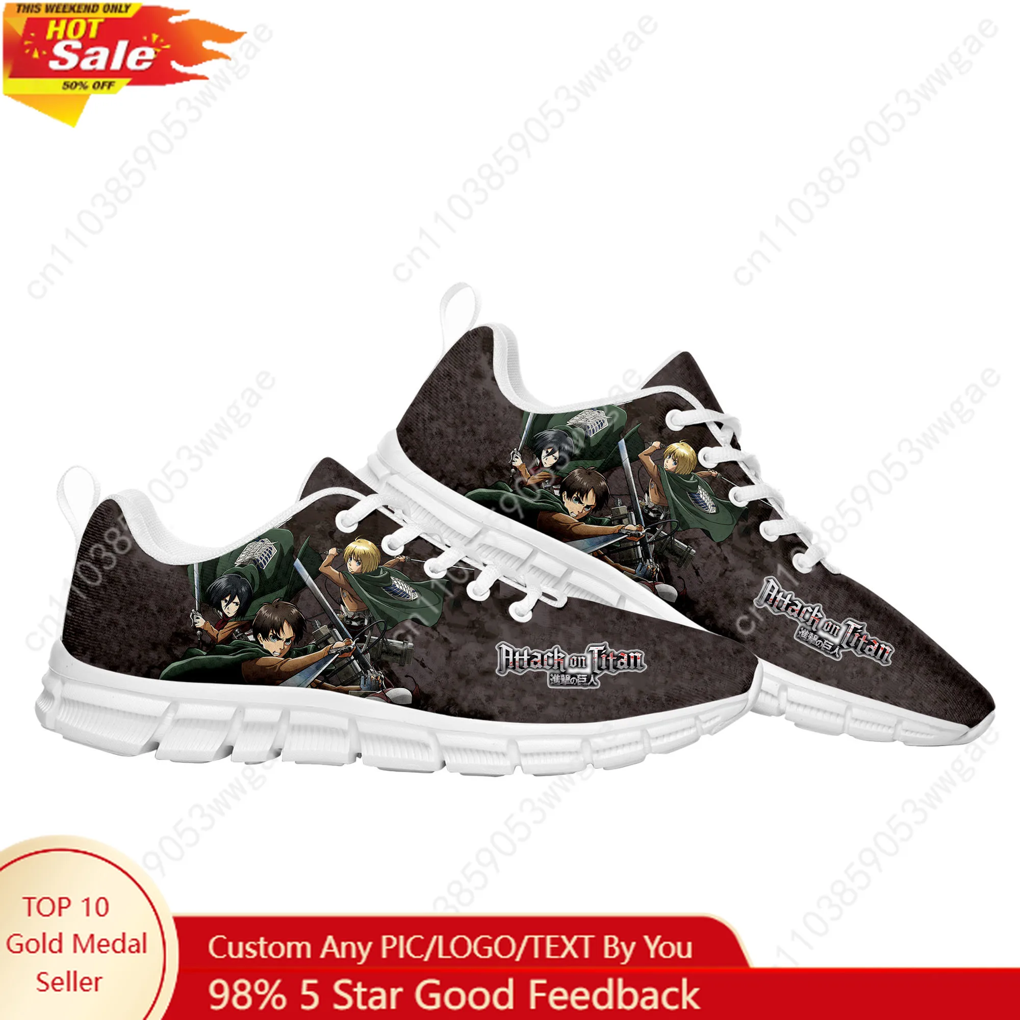 Attack On Titan Sneakers Mens Womens Teenager Personalized Sports Shoes Casual Comfortable High Quality Cartoon Customized Shoes
Attack On Titan Sneakers Mens Womens Teenager Personalized Sports Shoes Casual Comfortable High Quality Cartoon Customized Shoes