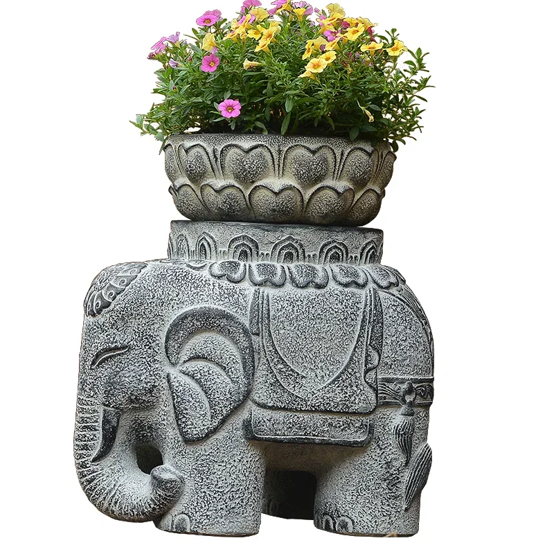 Cement Elephant Flower Pot Retro Animal Creative Villa Entry Garden Entrance Decorative Flower Bed Ornament
Cement Elephant Flower Pot Retro Animal Creative Villa Entry Garden Entrance Decorative Flower Bed Ornament