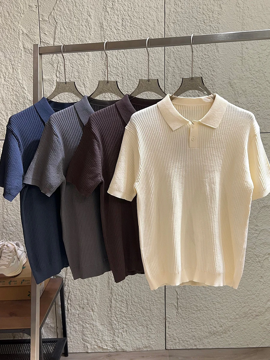 Elegant Knitted Short Sleeve Shirt for Men Casual Versatile Business Style Texture Pattern Breathable Spring Summer
Elegant Knitted Short Sleeve Shirt for Men Casual Versatile Business Style Texture Pattern Breathable Spring Summer