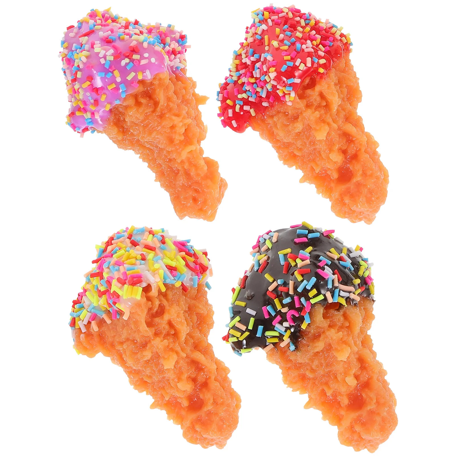 4 Pcs Simulated Fried Chicken Legs Food Model Fake Drumstick Toy Adorable Artificial Wings Store Supplies Imitated Faux Lovely
4 Pcs Simulated Fried Chicken Legs Food Model Fake Drumstick Toy Adorable Artificial Wings Store Supplies Imitated Faux Lovely