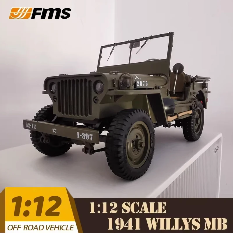 FMS масштаб 1/12 RC 1941 MB Willys 2.4G 4WD Гусеничный военный внедорожный грузовик с дистанционным управлением Игрушечная версия для взрослых и мальчиков RTR
FMS масштаб 1/12 RC 1941 MB Willys 2.4G 4WD Гусеничный военный внедорожный грузовик с дистанционным управлением Игрушечная версия для взрослых и мальчиков RTR