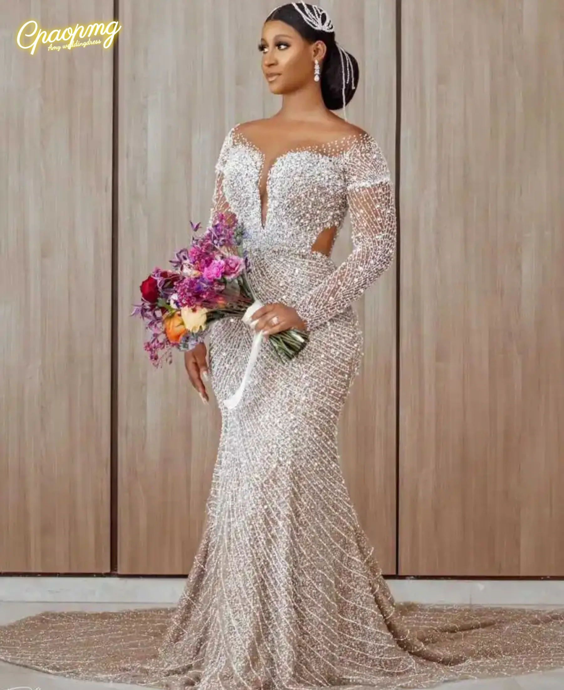 Великолепные платья по индивидуальному заказу, свадебные платья с v-образным вырезом и блестками, кристаллами и длинными рукавами, Vestido De Noiva
Великолепные платья по индивидуальному заказу, свадебные платья с v-образным вырезом и блестками, кристаллами и длинными рукавами, Vestido De Noiva