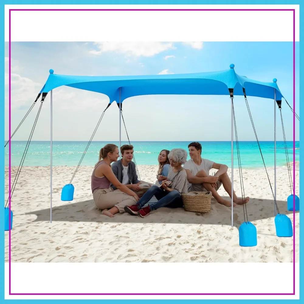 Beach Tent Sun Shelter with 8 Sandbags UPF50+ Windproof Pop Up Canopy for Family Travel Camping Easy Setup
Beach Tent Sun Shelter with 8 Sandbags UPF50+ Windproof Pop Up Canopy for Family Travel Camping Easy Setup