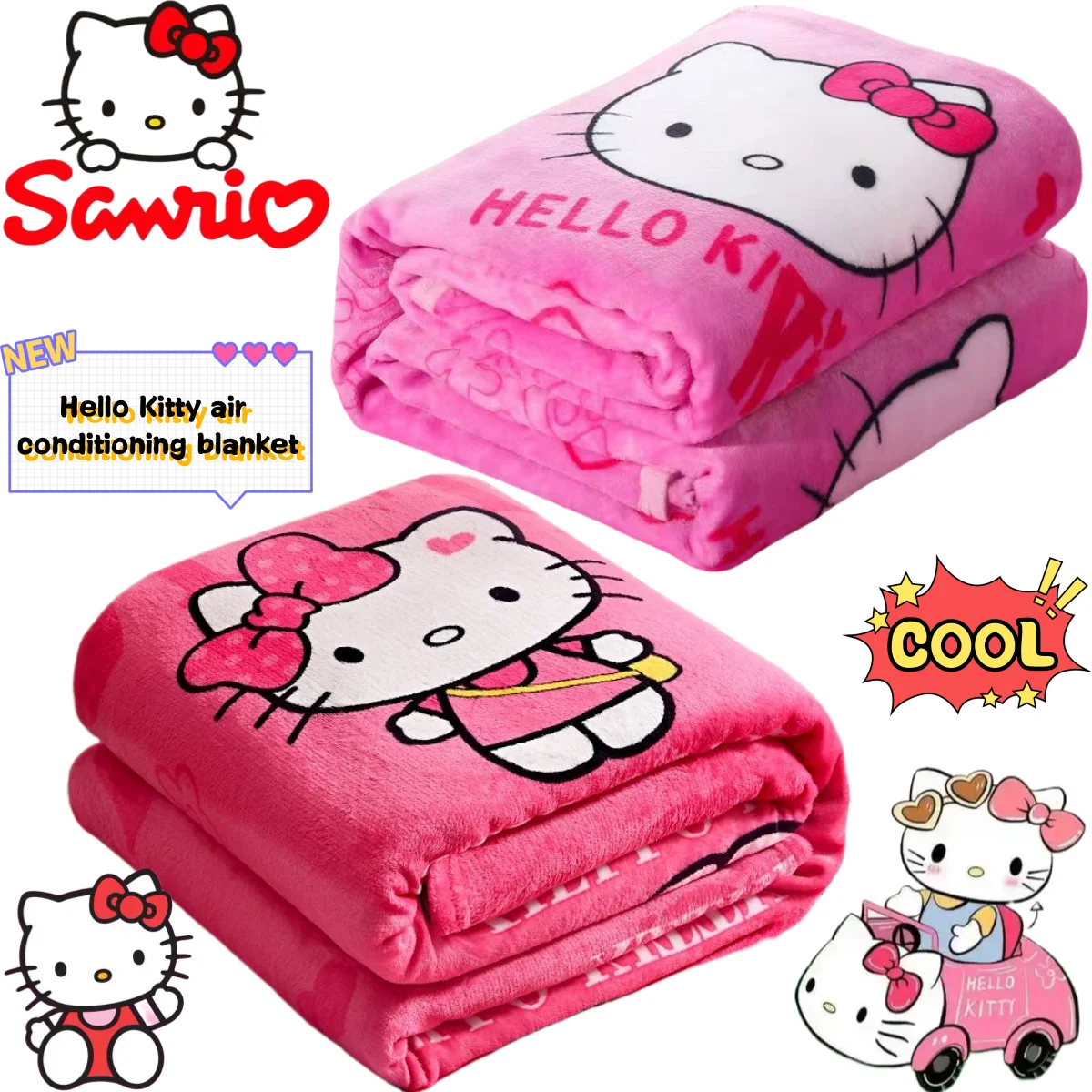 Одеяло с кондиционером Sanrio Hello Kitty, креативное высококачественное домашнее мягкое двустороннее одеяло с цифровым принтом «сделай сам», приятное для кожи
Одеяло с кондиционером Sanrio Hello Kitty, креативное высококачественное домашнее мягкое двустороннее одеяло с цифровым принтом «сделай сам», приятное для кожи