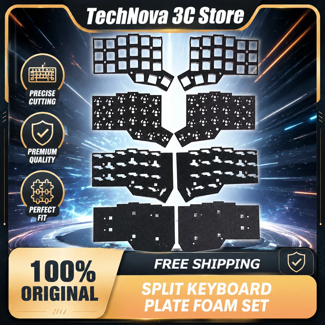 Corne V3 Split Keyboard Foam Kit Poron EVA Sound Dampening Set Plate Foam Switch Pad Bottom Foam Mechanical Keyboard Mod
Corne V3 Split Keyboard Foam Kit Poron EVA Sound Dampening Set Plate Foam Switch Pad Bottom Foam Mechanical Keyboard Mod
