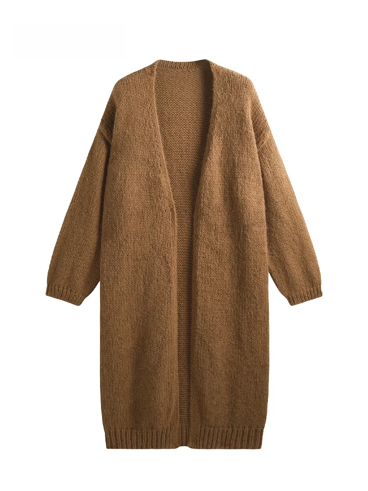 JZZDEMM Coarse Needle Knitted Loose Mid-Length Sweater Jaet Women's Retro High-End Feeling Open Cardigan Top
JZZDEMM Coarse Needle Knitted Loose Mid-Length Sweater Jaet Women's Retro High-End Feeling Open Cardigan Top