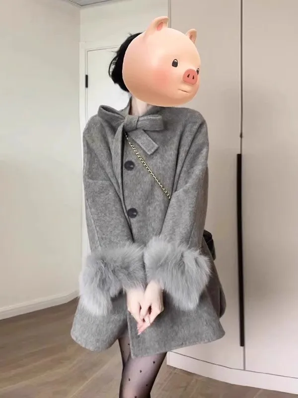 plus Size Retro Grey Woolen Coat Women's Spring Korean Style High-End Warmth Plump MM Fashionable Woolen Coat Long Sleeve
plus Size Retro Grey Woolen Coat Women's Spring Korean Style High-End Warmth Plump MM Fashionable Woolen Coat Long Sleeve