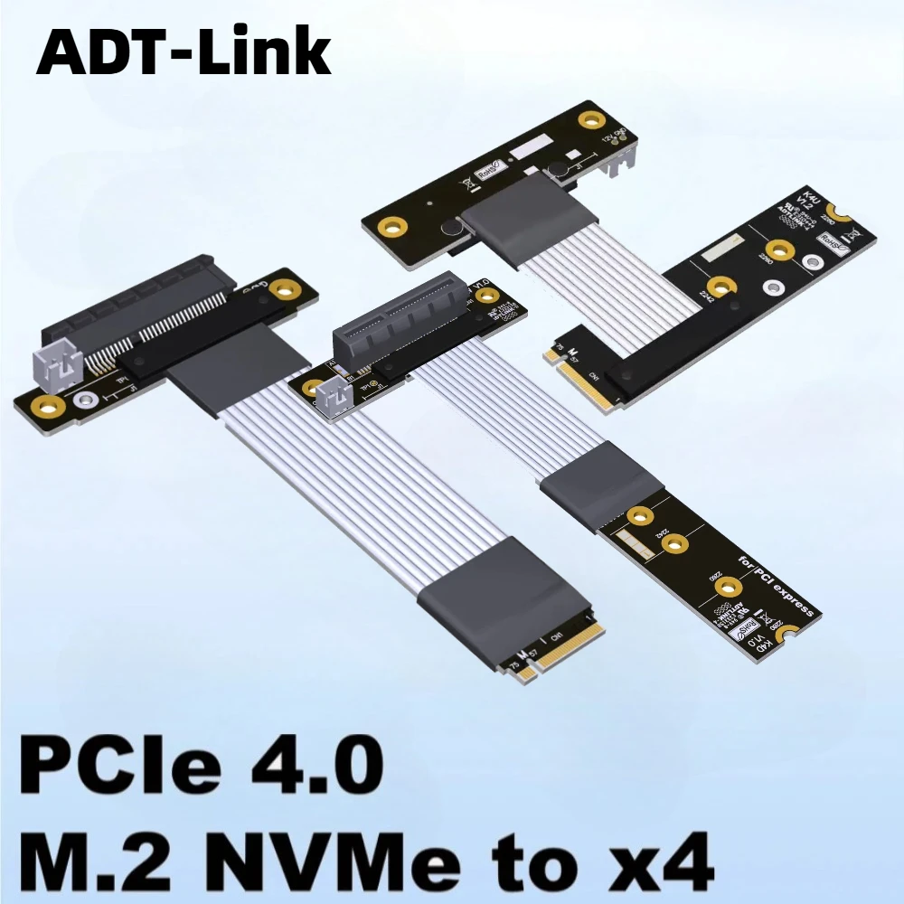 New PCIe 4.0 M.2 NVME to x4 Riser Cable For PCIe x4 SSD RAID, LAN Capture Cards to M.2(ultra SSD, M-key) Extension Gen4x4 Jumper
New PCIe 4.0 M.2 NVME to x4 Riser Cable For PCIe x4 SSD RAID, LAN Capture Cards to M.2(ultra SSD, M-key) Extension Gen4x4 Jumper
