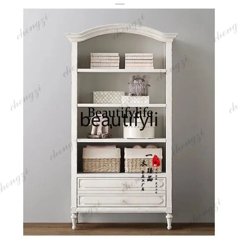 03 American Style Solid Wood Bookcase Light Luxury Floor-standing Small Bookshelf Wine Cabinet Sideboard Vintage Arched Decorat
03 American Style Solid Wood Bookcase Light Luxury Floor-standing Small Bookshelf Wine Cabinet Sideboard Vintage Arched Decorat
