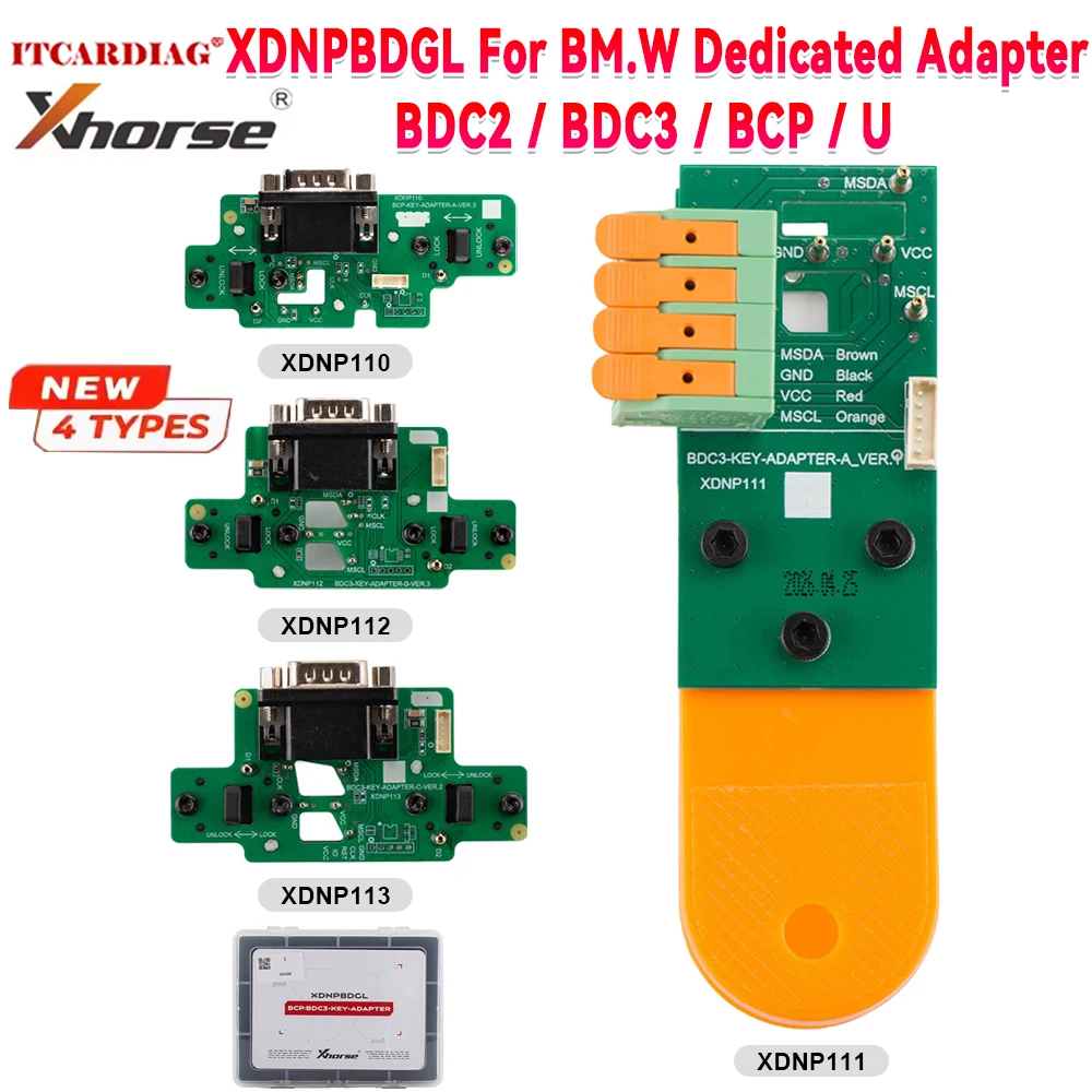 XHORSE XDNPBDGL BCP/BDC3 Key Apdater Kit For BM.W Dedicated Adapter BDC2/BDC3/BCP/U New 4 Type For Multi Prog/VVDI PROG/VVDI Key
XHORSE XDNPBDGL BCP/BDC3 Key Apdater Kit For BM.W Dedicated Adapter BDC2/BDC3/BCP/U New 4 Type For Multi Prog/VVDI PROG/VVDI Key