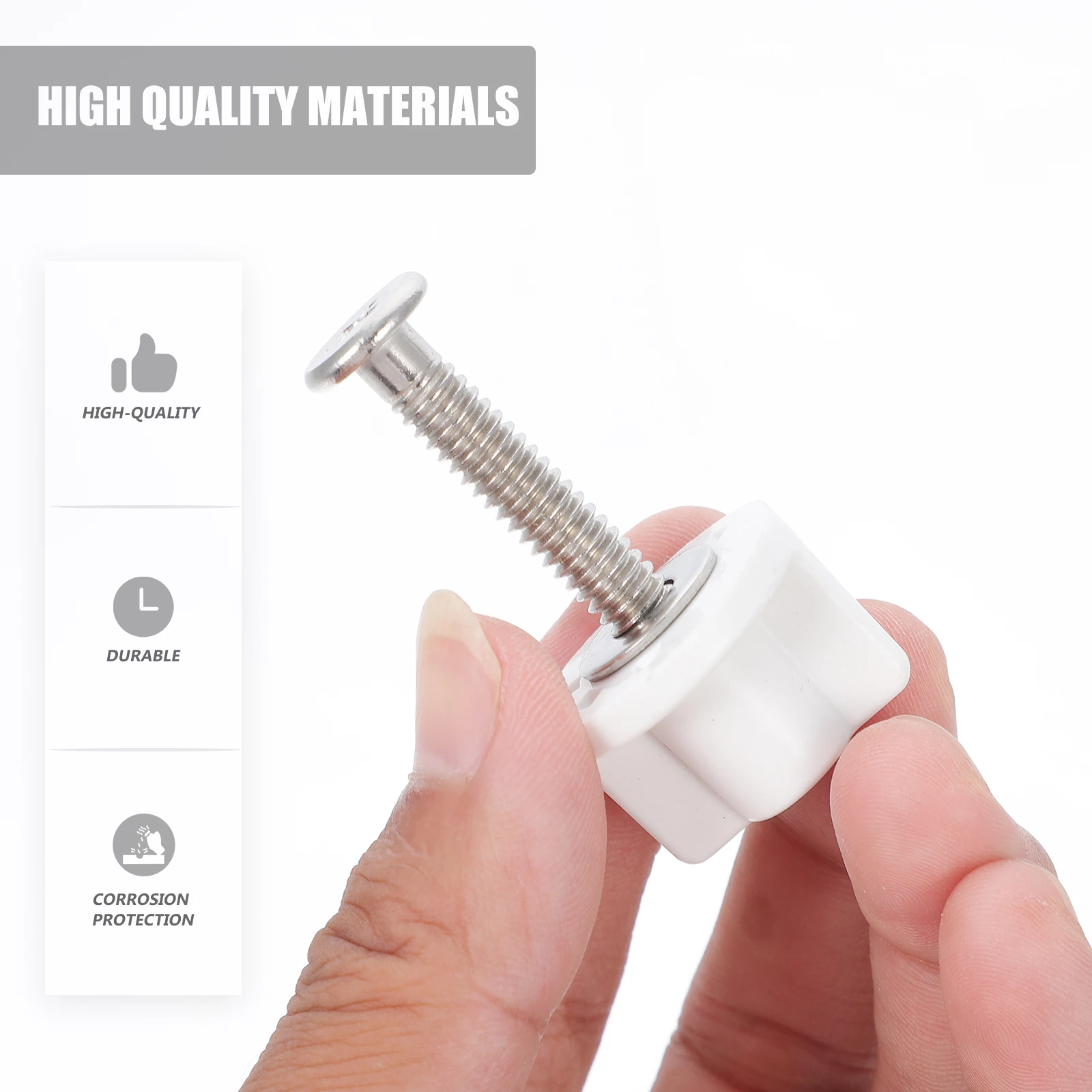 4 Pcs Toilet Seat Screws Stainless Steel Universal Hinge Bolts White Replacement Fixing Hardware Long Lasting Easy Install
4 Pcs Toilet Seat Screws Stainless Steel Universal Hinge Bolts White Replacement Fixing Hardware Long Lasting Easy Install