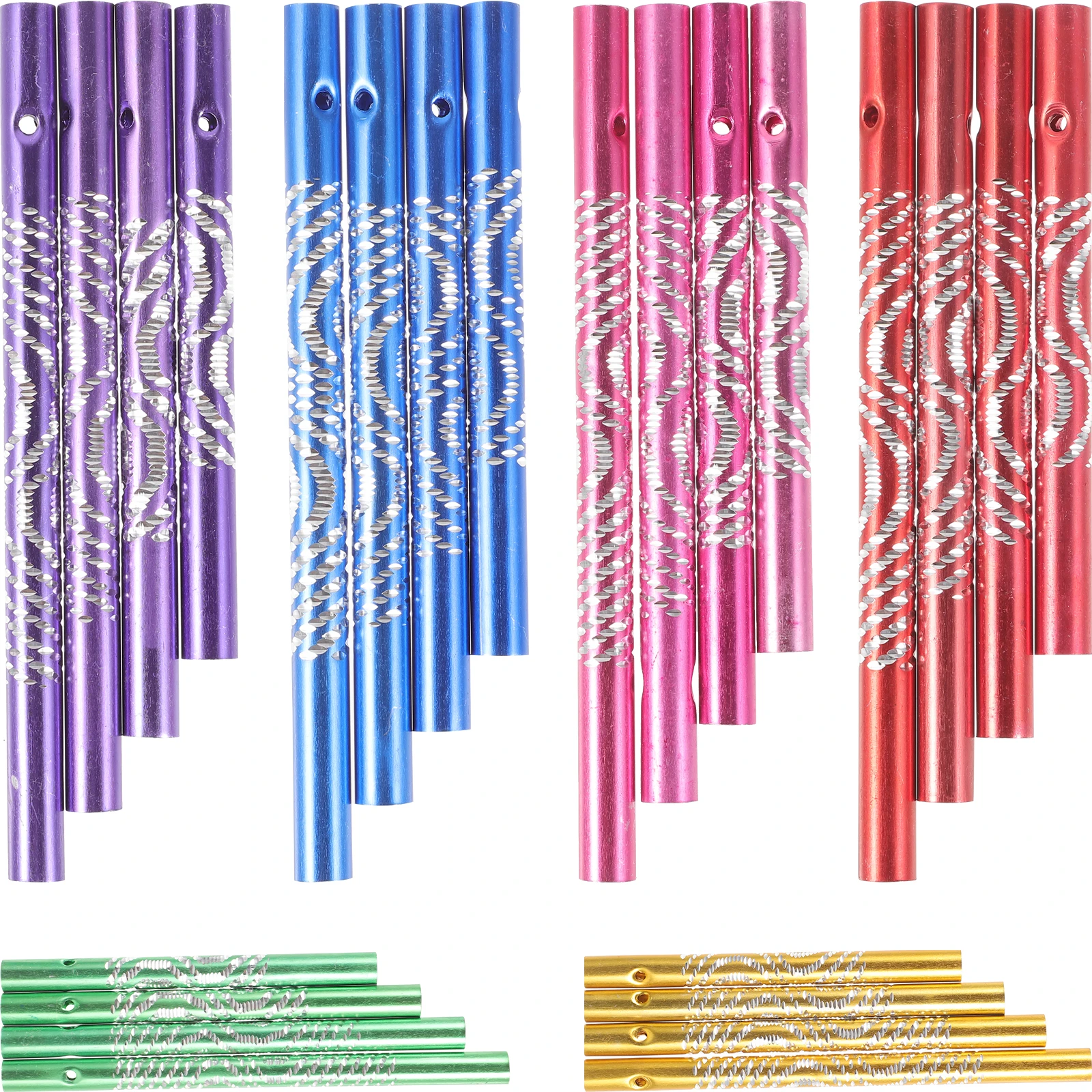 24pcs Wind Chime Material Aluminum Tubes Metal Oxidation Resistant Pre Drilled Easy Hanging DIY Supplies Home Garden Decoration
24pcs Wind Chime Material Aluminum Tubes Metal Oxidation Resistant Pre Drilled Easy Hanging DIY Supplies Home Garden Decoration