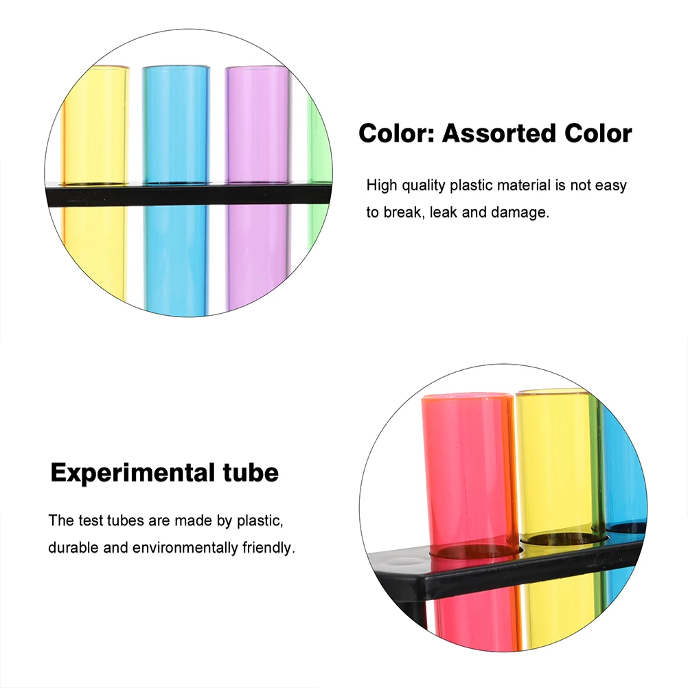2 Sets Transparent Test Tube Experimental Tubes Plastic Clear Pipe Rack Children's Scientific and
2 Sets Transparent Test Tube Experimental Tubes Plastic Clear Pipe Rack Children's Scientific and