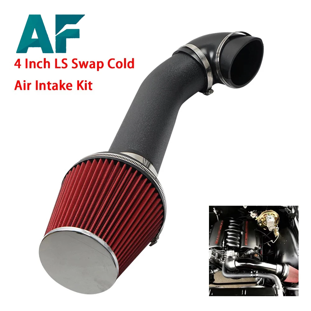 4 Inch LS Swap Cold Air Intake Kit with Filter For LSX LS1 LS2 4.8L 5.3L 5.7L 6.0L Universal High Flow Sport Air Filters
4 Inch LS Swap Cold Air Intake Kit with Filter For LSX LS1 LS2 4.8L 5.3L 5.7L 6.0L Universal High Flow Sport Air Filters