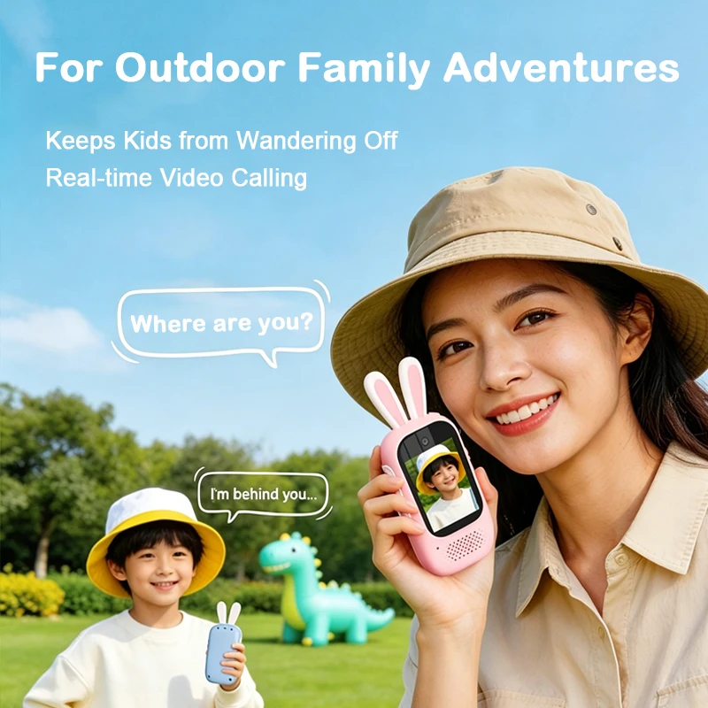2 Pack Kids Video Walkie Talkies - Rechargeable Dual-Screen Toy for Camping & Outdoor Adventures, Kids Gift
2 Pack Kids Video Walkie Talkies - Rechargeable Dual-Screen Toy for Camping & Outdoor Adventures, Kids Gift