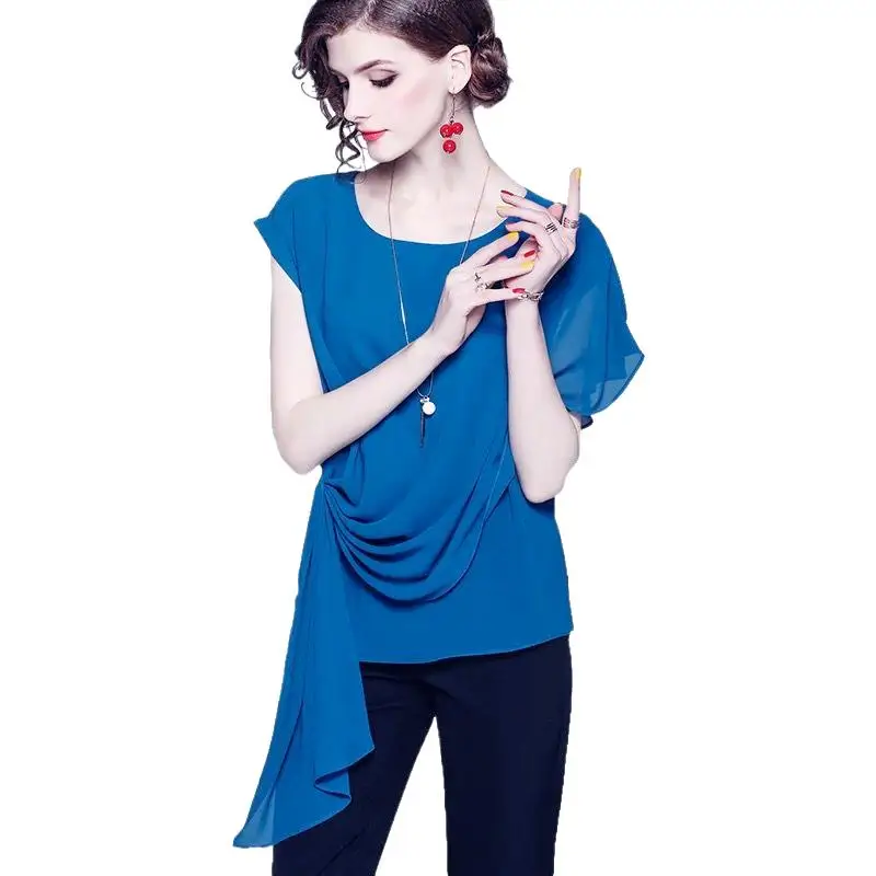 2024 New Batwing Sleeve Chiffon Shirts Summer Solid Casual Short Sleeve Blouse And Shirts Fashion Casual Shirt
2024 New Batwing Sleeve Chiffon Shirts Summer Solid Casual Short Sleeve Blouse And Shirts Fashion Casual Shirt