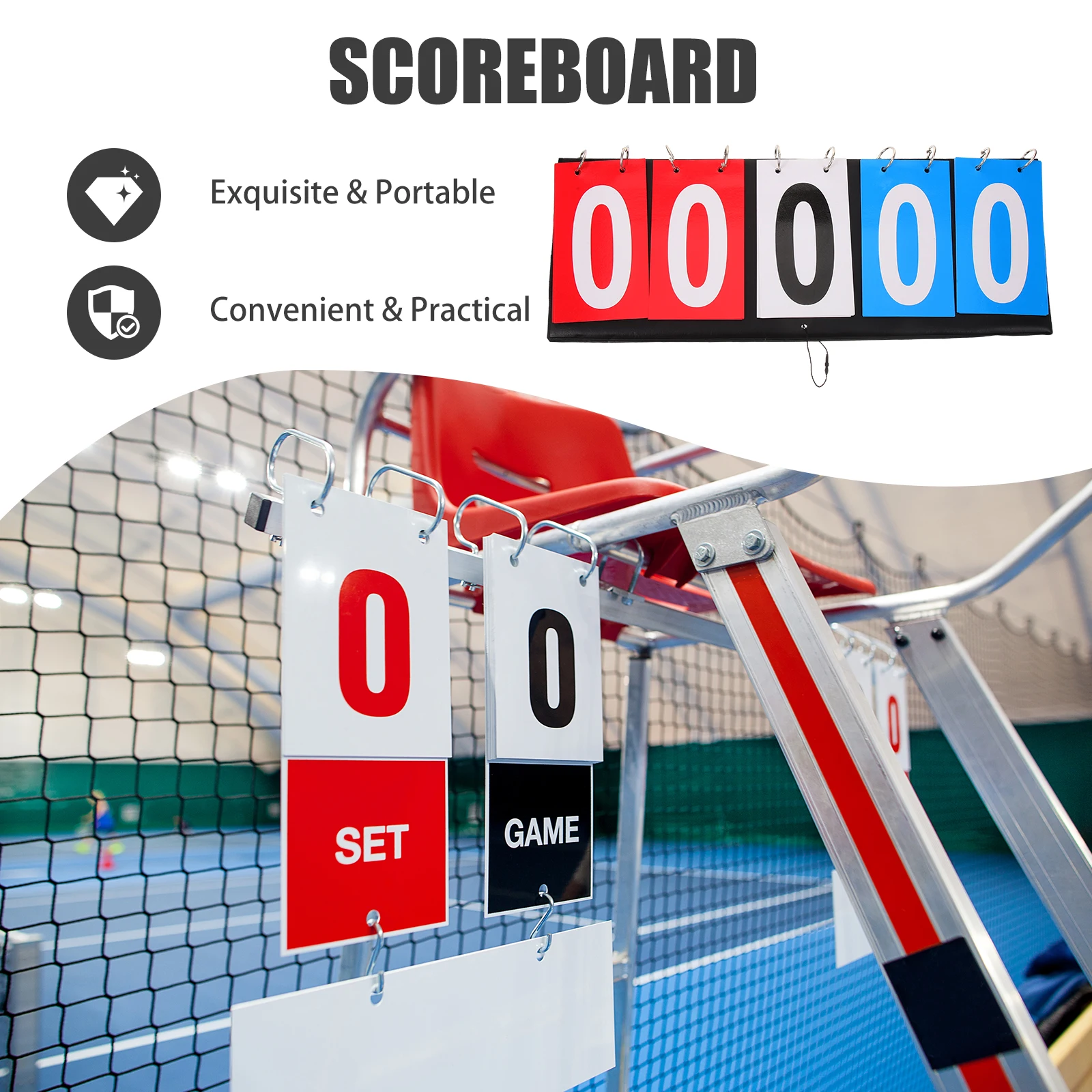 Scoreboard for Basketball Tennis Soccer Game Durable Portable Flip Sports Competition Board Metal Desk Counter
Scoreboard for Basketball Tennis Soccer Game Durable Portable Flip Sports Competition Board Metal Desk Counter
