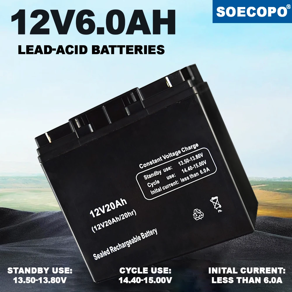 12V 20AH Maintenance Free Lead Acid Battery Solar Energy Storage For RV Camping Emergency Power Home Backup Solar System
12V 20AH Maintenance Free Lead Acid Battery Solar Energy Storage For RV Camping Emergency Power Home Backup Solar System
