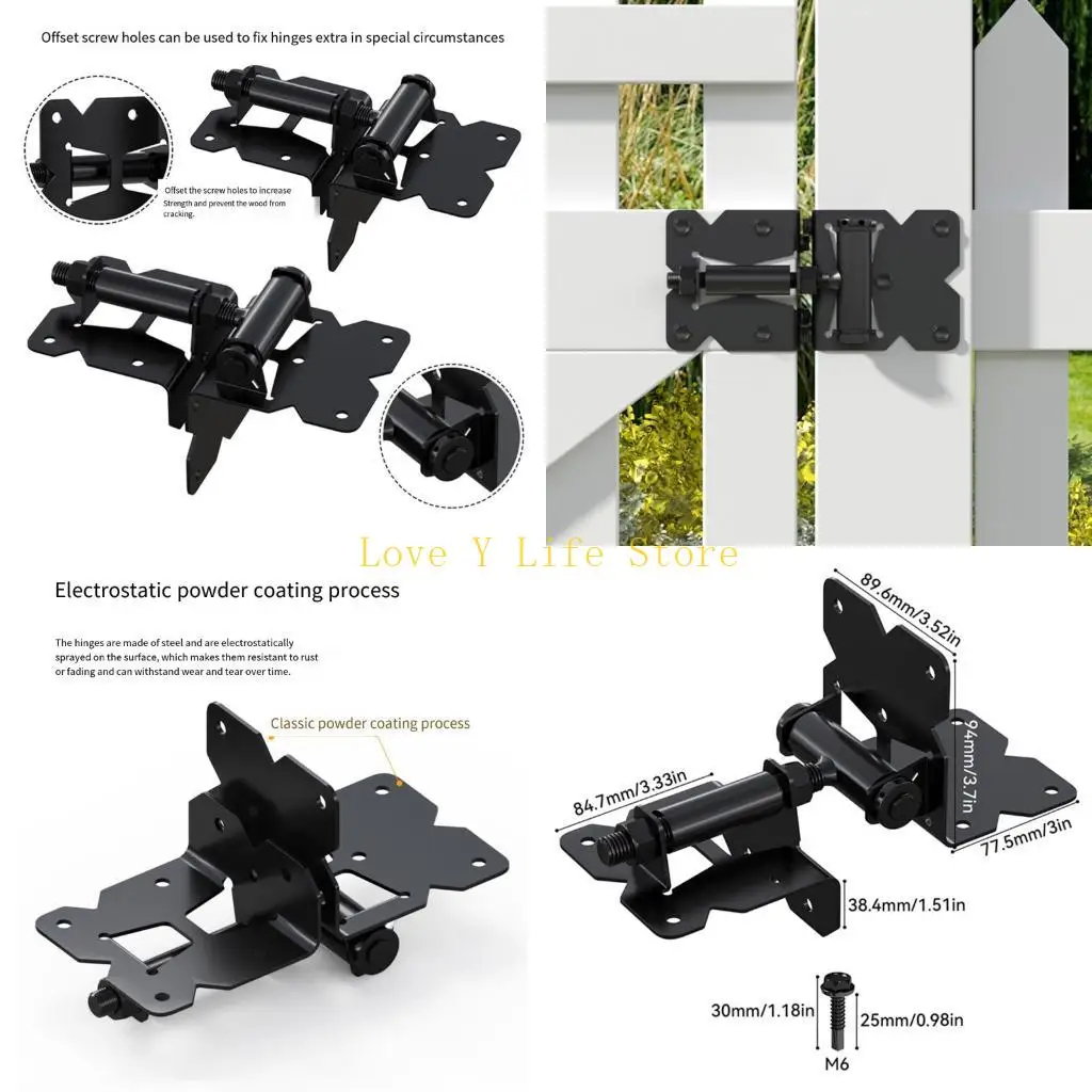 L74C Adjustable Auto Closing Gate Hinges Fence Door Hinge Garden Door Accessories
L74C Adjustable Auto Closing Gate Hinges Fence Door Hinge Garden Door Accessories