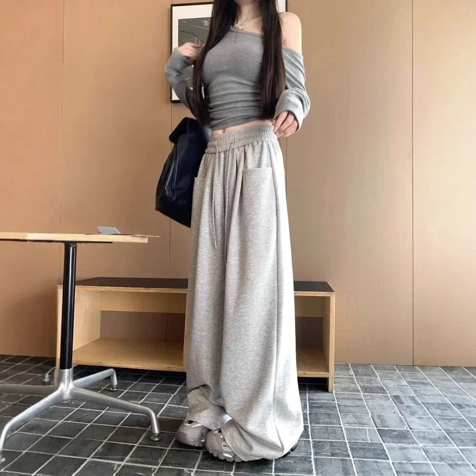 Pop American Style High Waist Sport Pants Women Straight Leg Wide Leg Sweatpants Slimming Draping Lazy Fashion Trousers
Pop American Style High Waist Sport Pants Women Straight Leg Wide Leg Sweatpants Slimming Draping Lazy Fashion Trousers