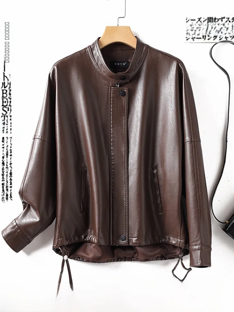 Ning Genuine Leather Jaet Women's ort Sle 2025 Spring Autumn New eepskin Large Size Loose Casual Leather Jaet
Ning Genuine Leather Jaet Women's ort Sle 2025 Spring Autumn New eepskin Large Size Loose Casual Leather Jaet