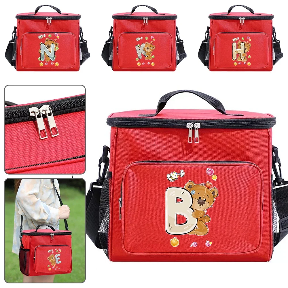 Lunch Bag Cooler Unisex Pink Color - Thermal Insulated Food Container for Hygiene Dinner Box Bear Letter Printing Series
Lunch Bag Cooler Unisex Pink Color - Thermal Insulated Food Container for Hygiene Dinner Box Bear Letter Printing Series