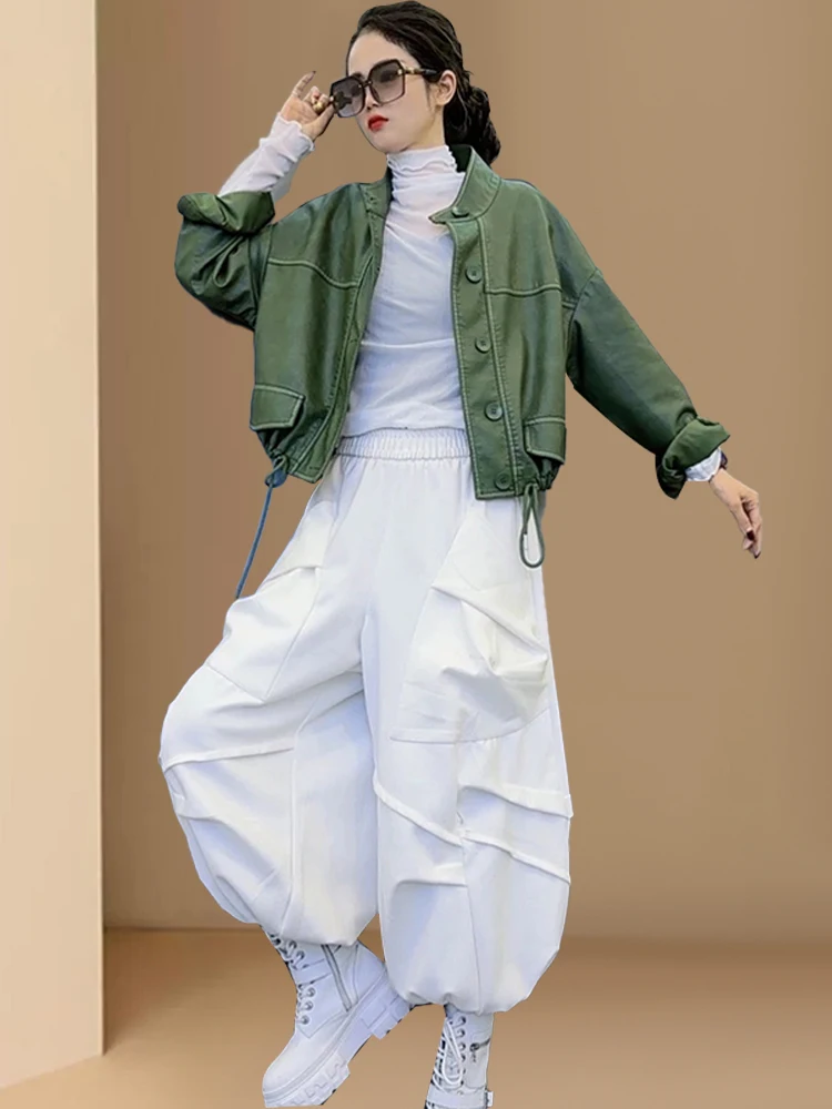 Casual Short Leather Jacket Women's Single Button Stylish Ageless Spring Autumn New Arrival Yood Lovees PU Leather Coat
Casual Short Leather Jacket Women's Single Button Stylish Ageless Spring Autumn New Arrival Yood Lovees PU Leather Coat