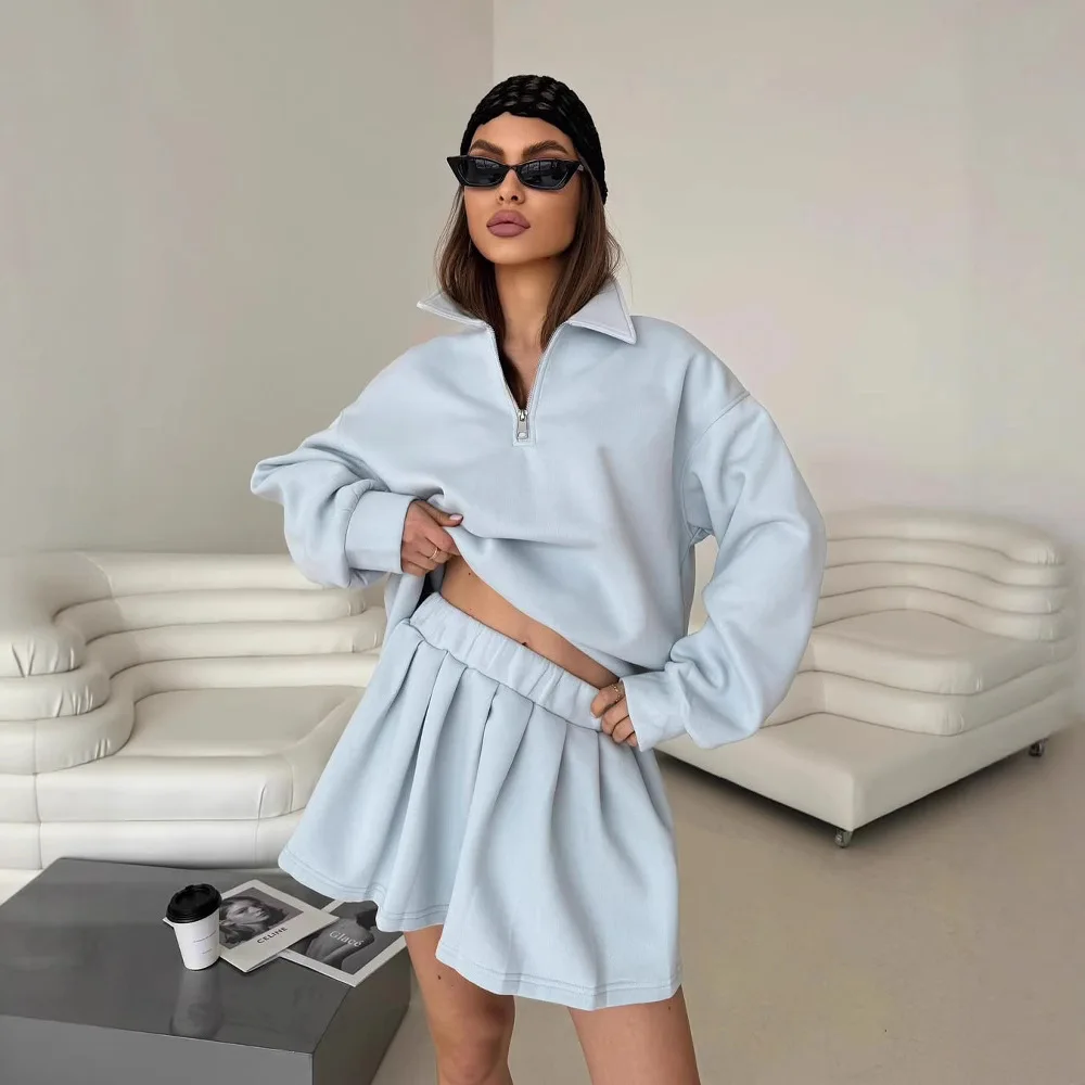2025 New Fashion Cardigan Long Sleeve Sweater Short Skirt Suit Casual Sports Pullover Short Skirt Two-piece Suit
2025 New Fashion Cardigan Long Sleeve Sweater Short Skirt Suit Casual Sports Pullover Short Skirt Two-piece Suit