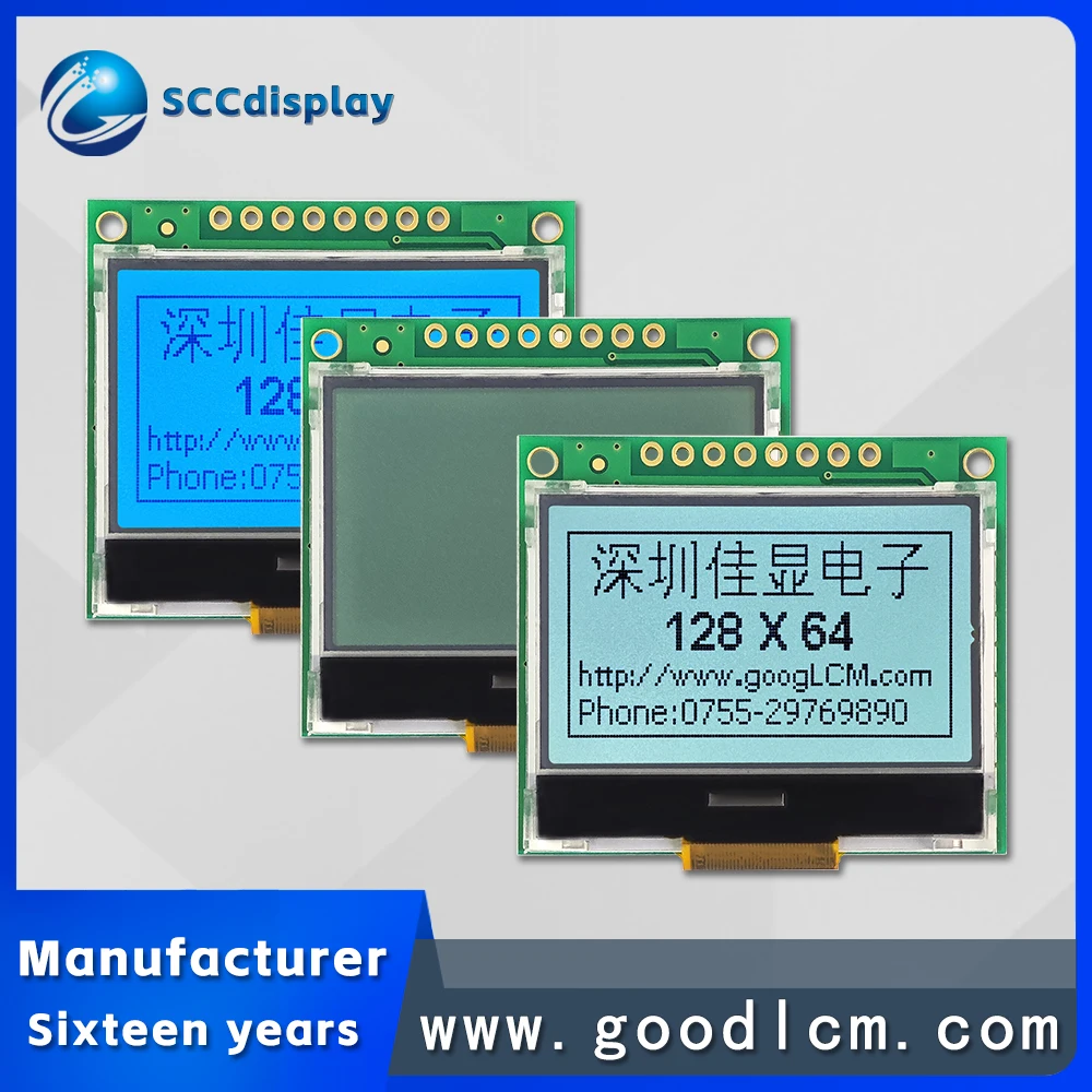 Single color COG 12864 screen SJXD12864-12 small instrument 128X64 Graphic dot matrix LCM display module ST7565R controller
Single color COG 12864 screen SJXD12864-12 small instrument 128X64 Graphic dot matrix LCM display module ST7565R controller