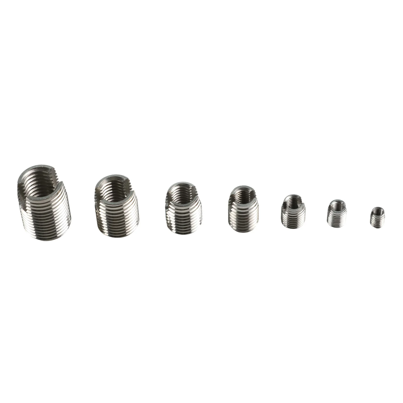 50PC Stainless Steel Inner Thread Self Tapping Thread Inserts Set /M3 /M4 M5 M6 M8 M10 /M12 Thread Reinforce Repair Tool
50PC Stainless Steel Inner Thread Self Tapping Thread Inserts Set /M3 /M4 M5 M6 M8 M10 /M12 Thread Reinforce Repair Tool