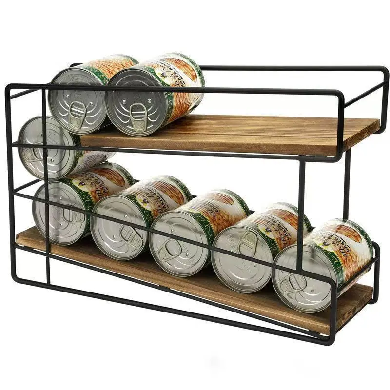 Desktop can finishing rack, iron and wood combined pendulum, desktop double-layer can rack, living room beverage finishing
Desktop can finishing rack, iron and wood combined pendulum, desktop double-layer can rack, living room beverage finishing